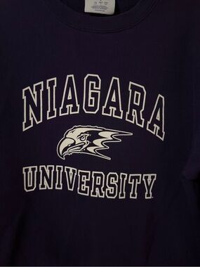 Champion Purple Niagara University Graphic Crewneck